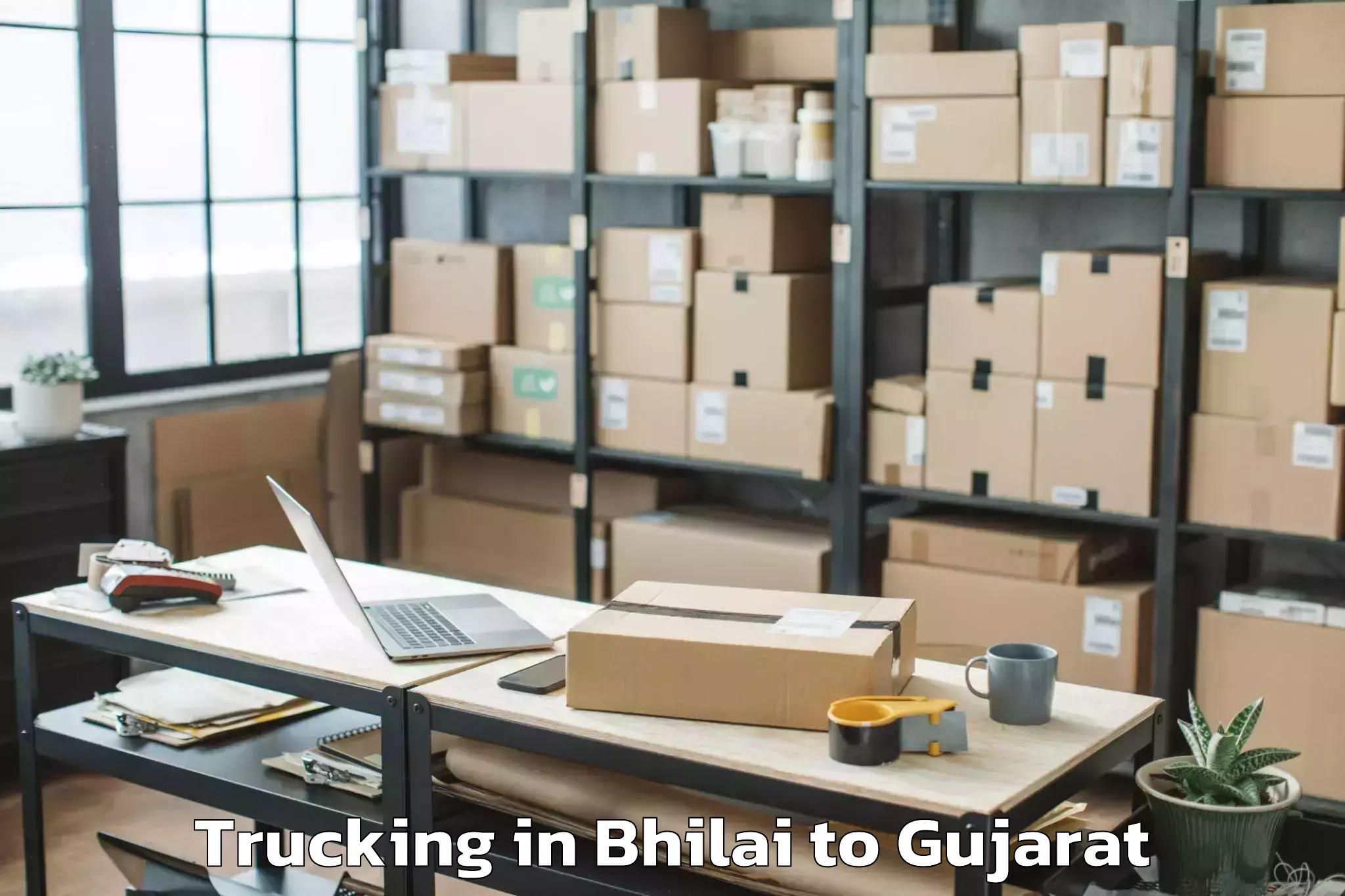 Professional Bhilai to Ahmedabad Airport Amd Trucking